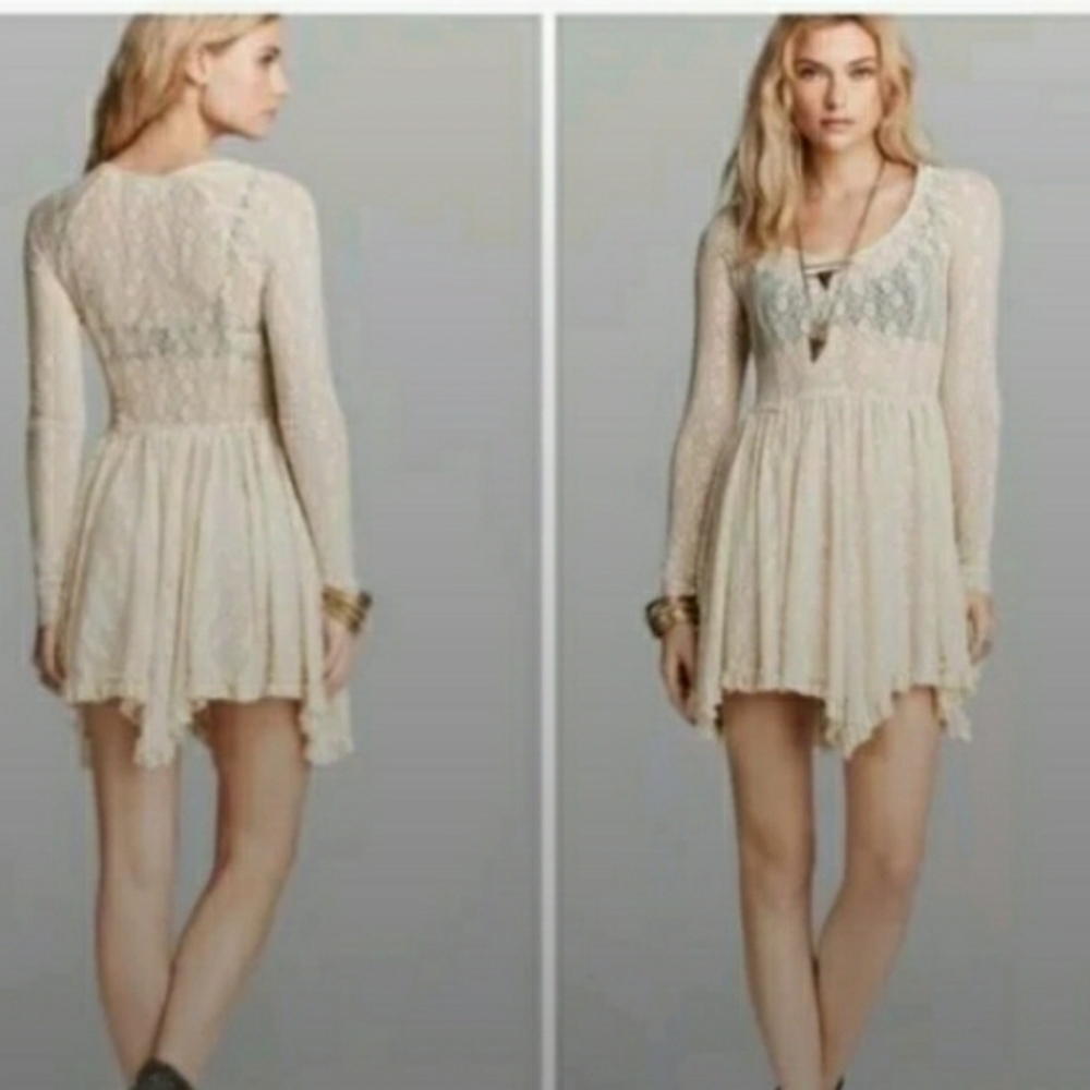 NWOT Intimately Free People Tea Star Lace Skater Dress